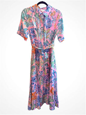 Women's Entro Greenwich Garden Midi Dress Size S